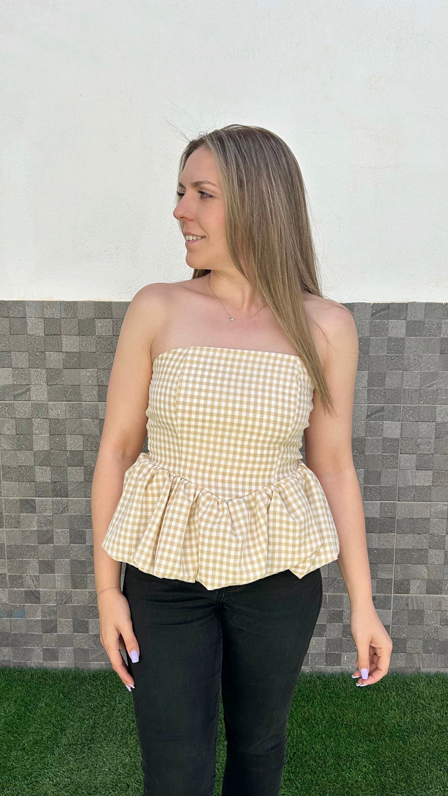 TOP PALABRA VICHY BEIGE