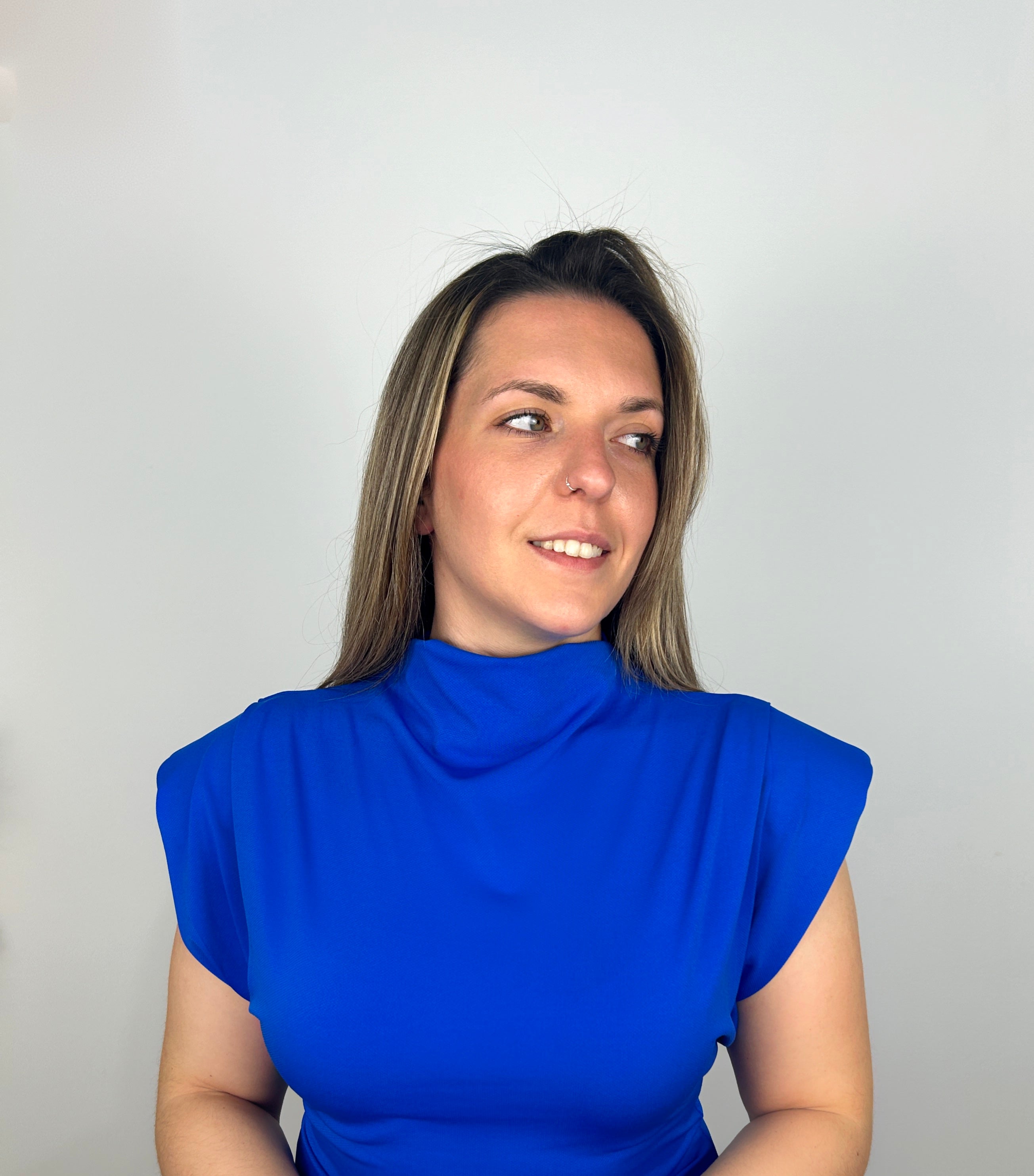 Miniabito blu con spalline