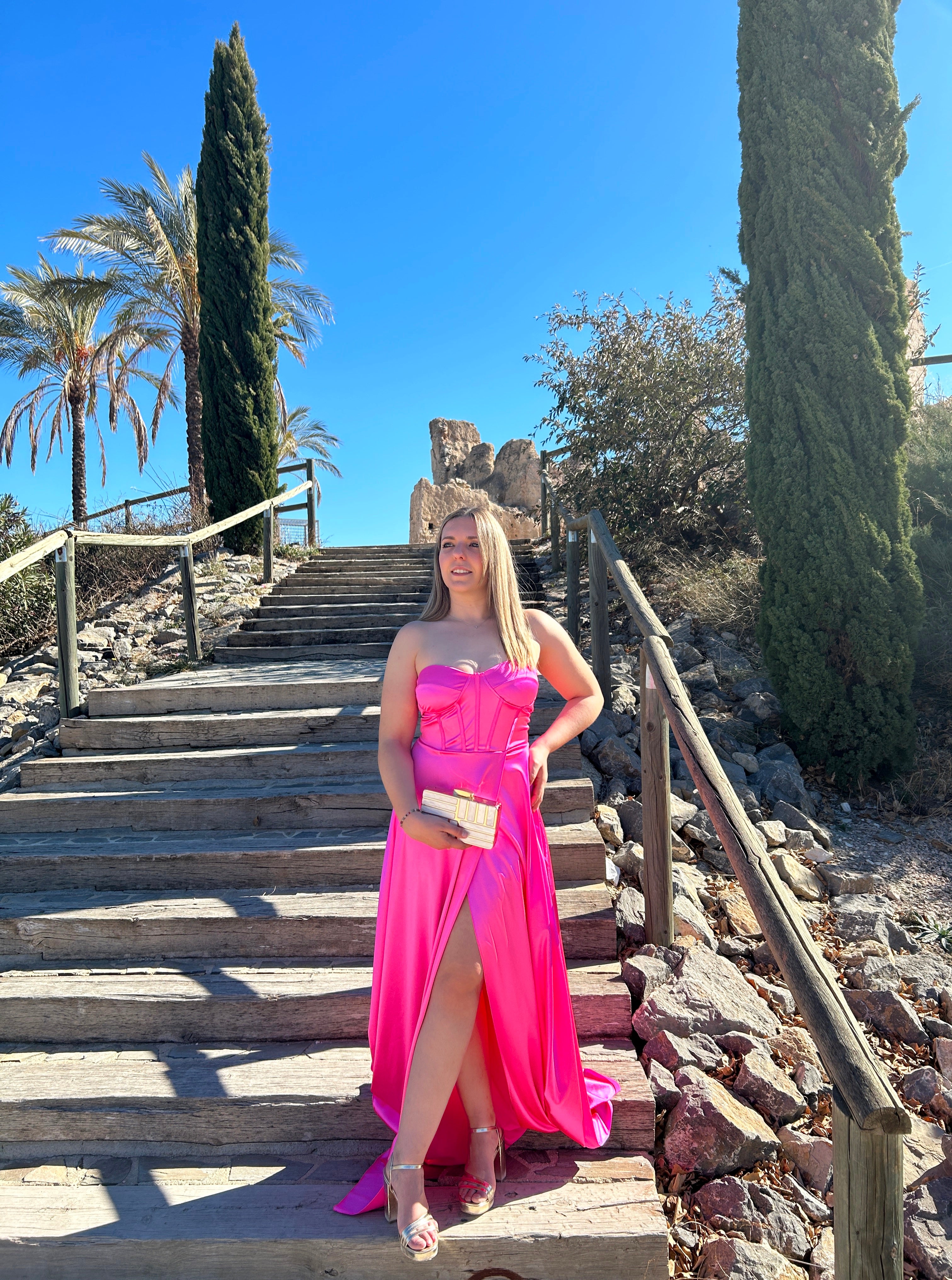 Pink word corset dress