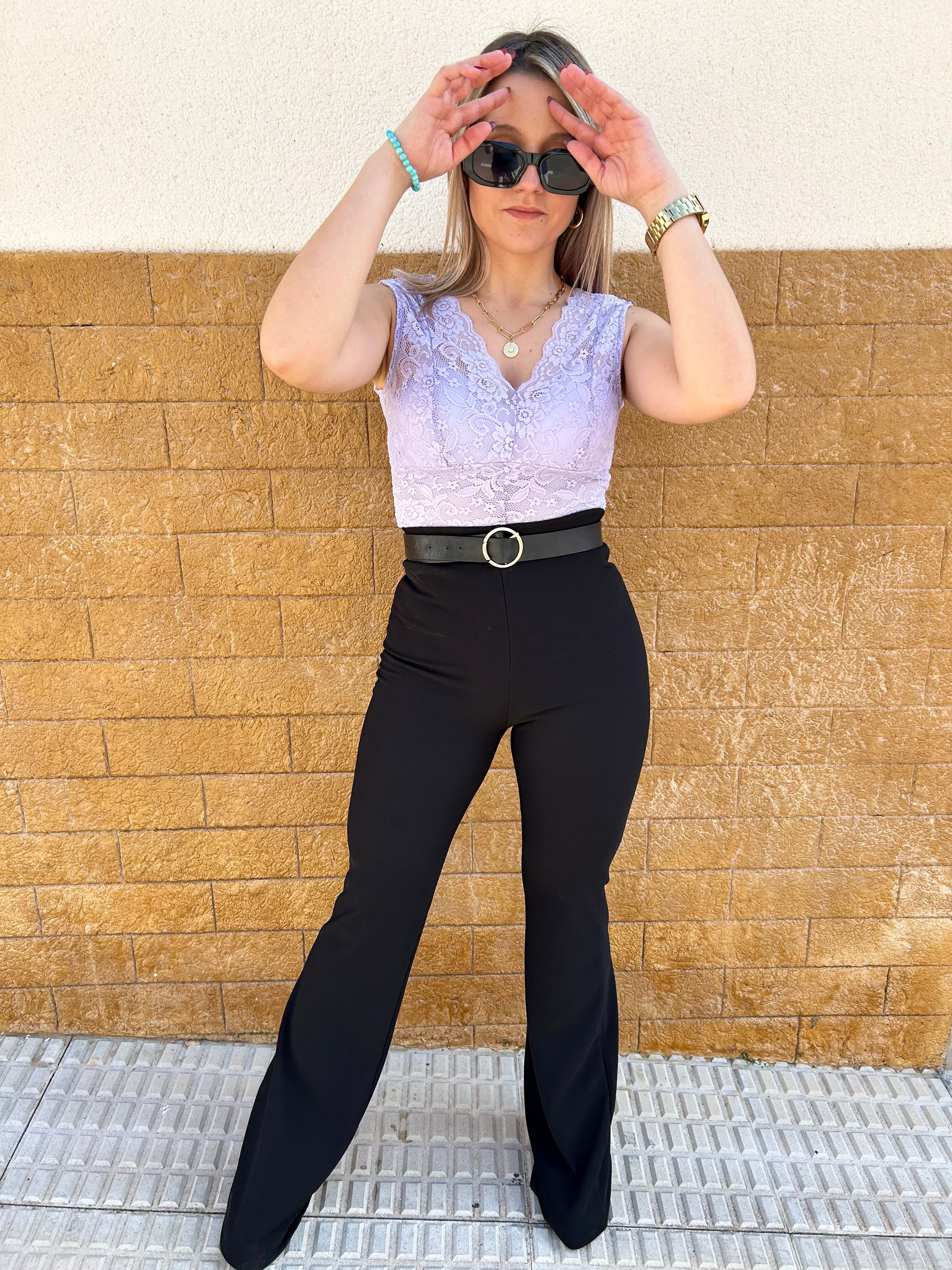 Mauve lace detail body