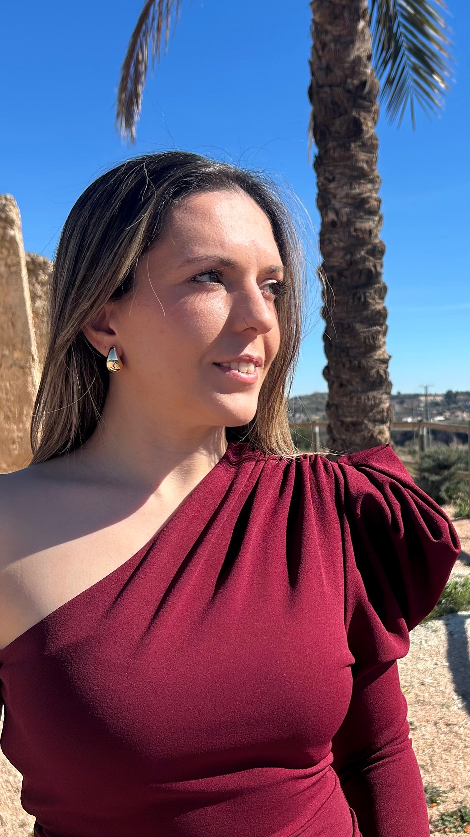 Pendientes gota dorado