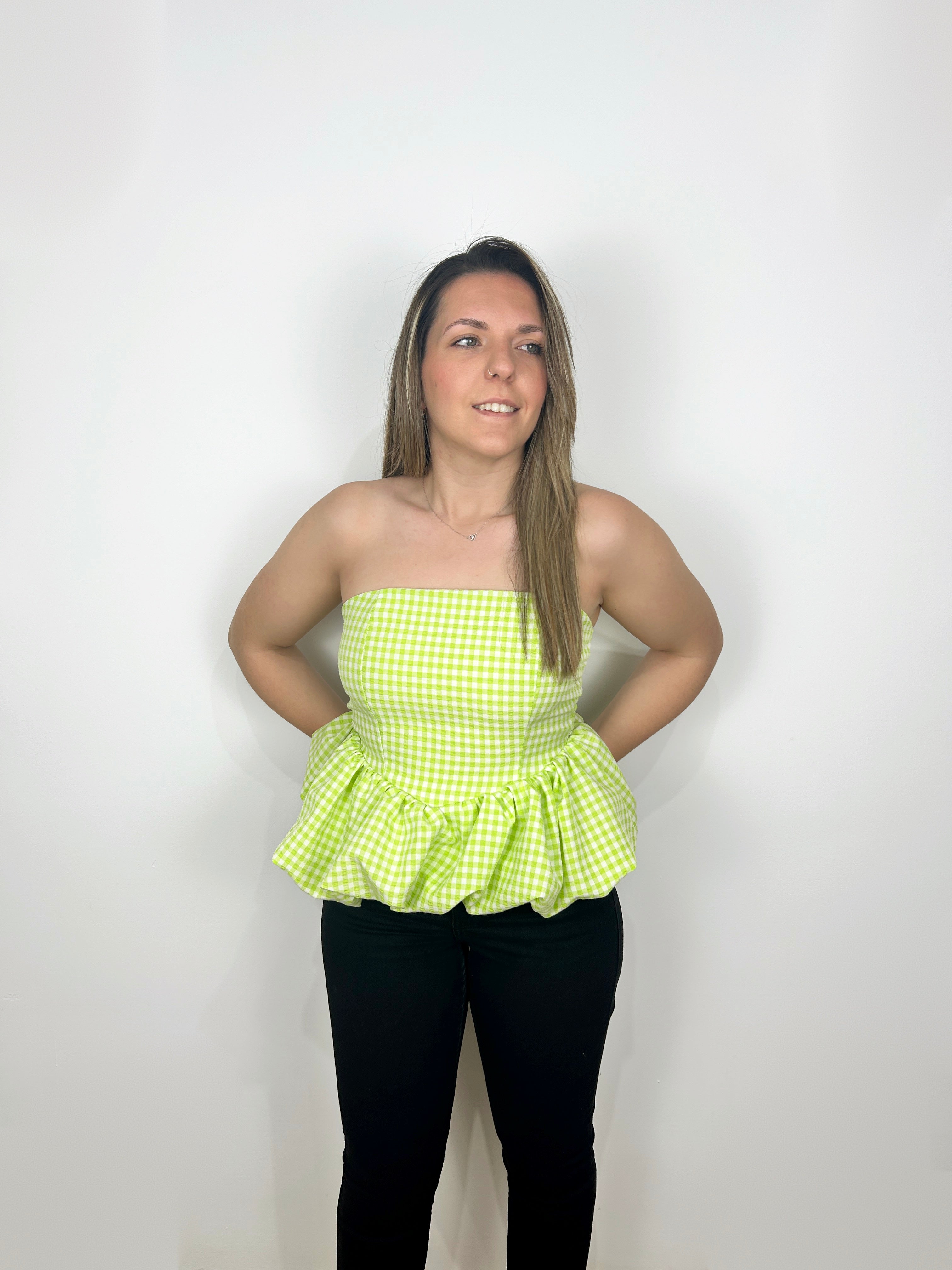 PAROLA VERDE VICHY TOP