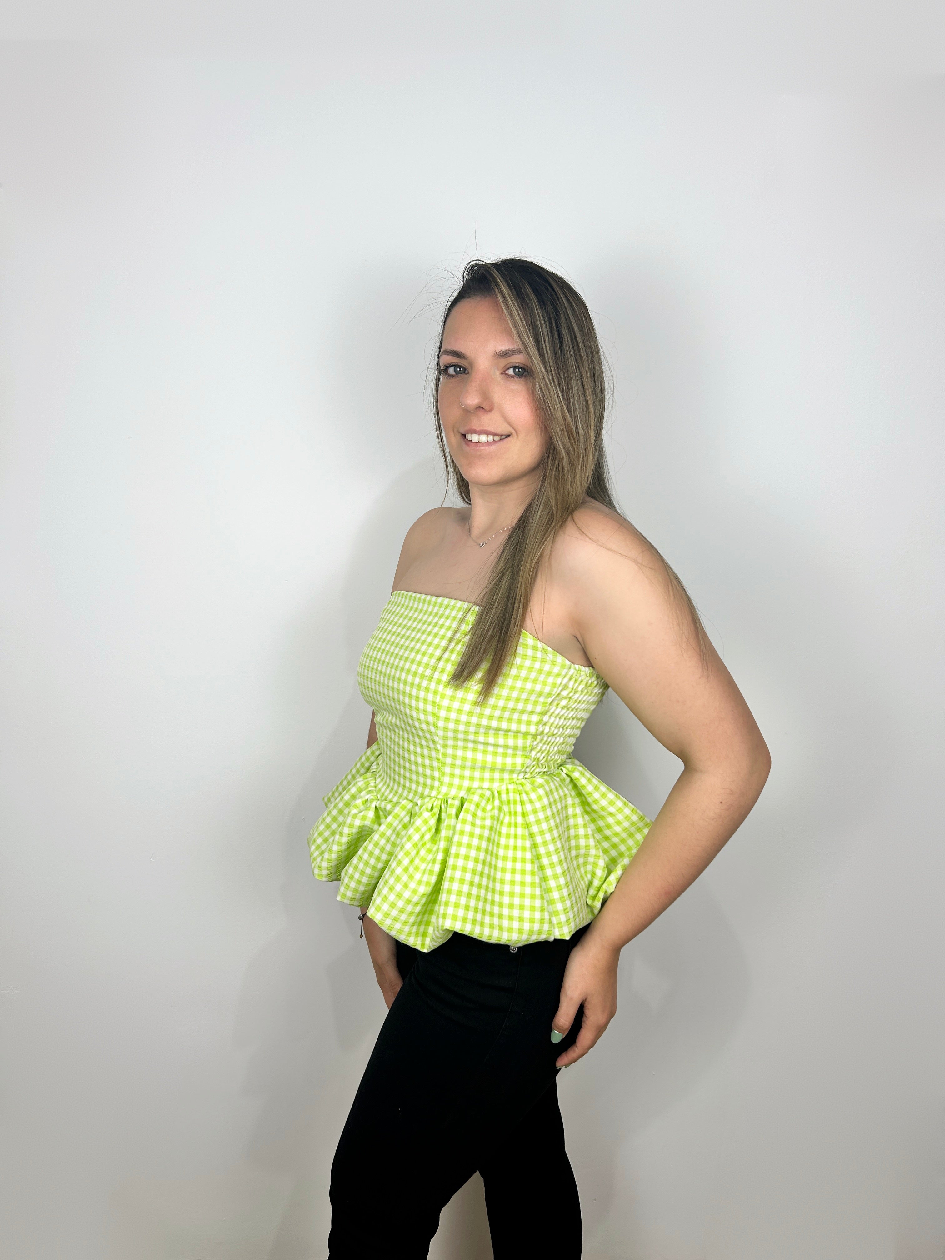 PAROLA VERDE VICHY TOP