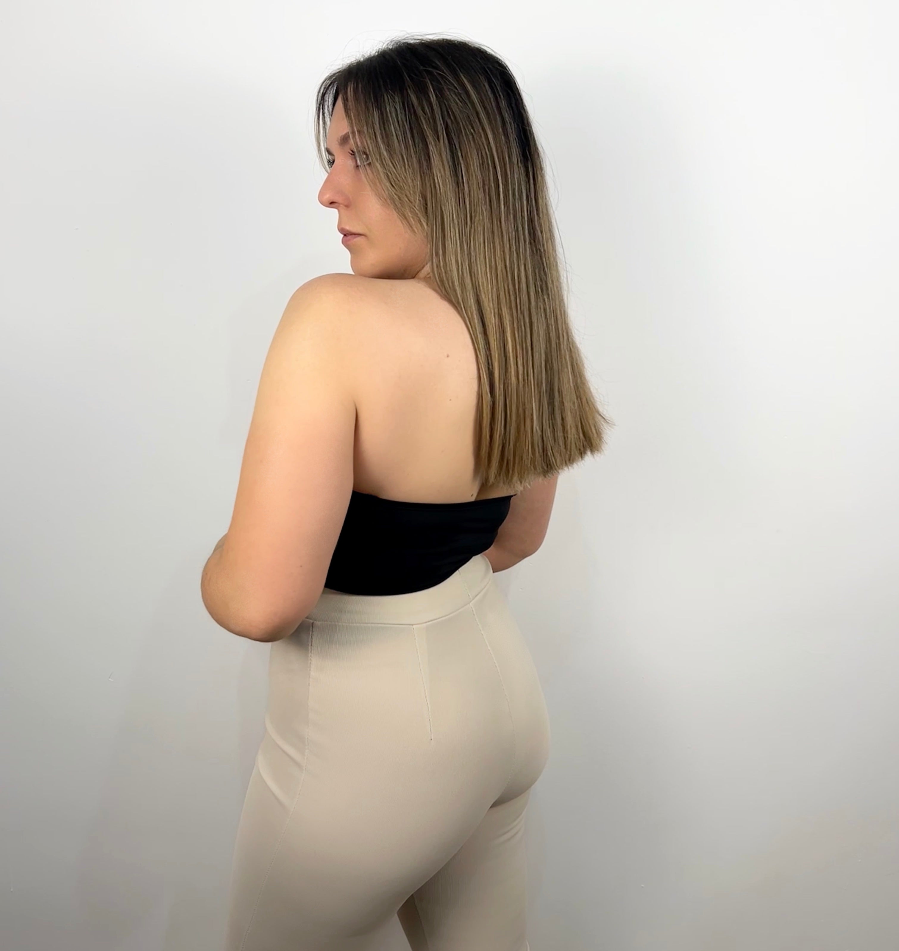 Top nero push up a cuore