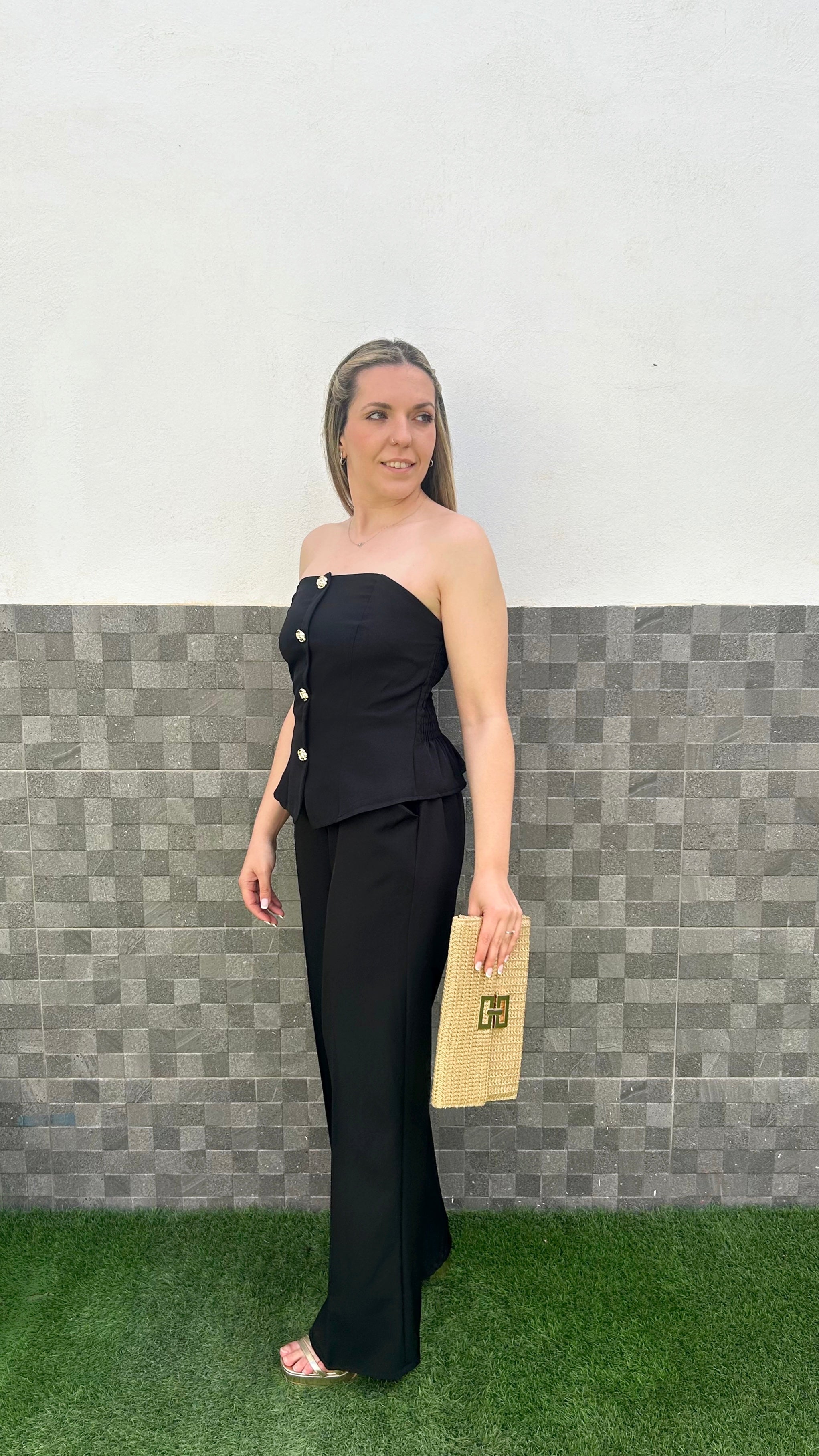 Conjunto palabra botones negro