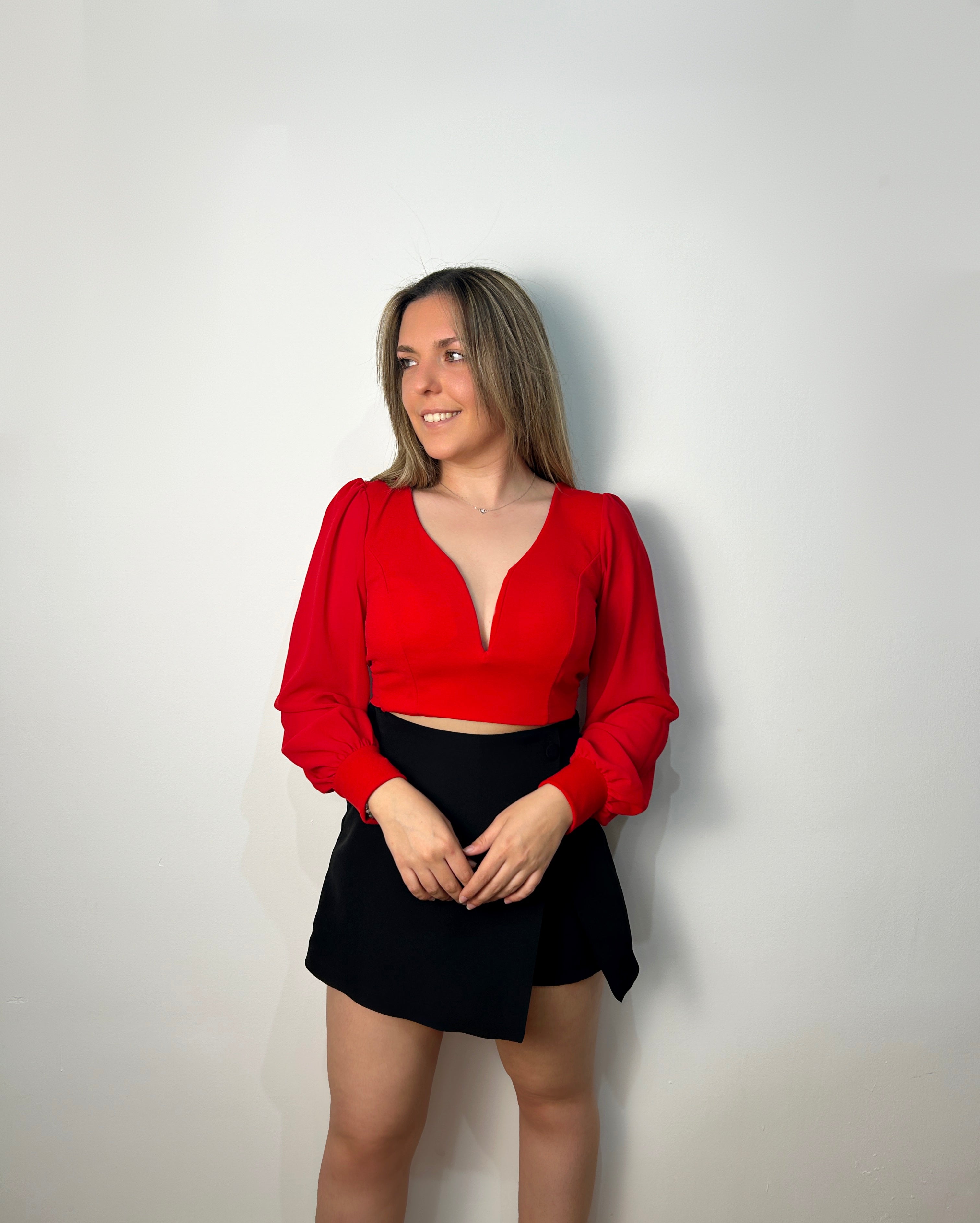 Parte superiore con fiocco rosso