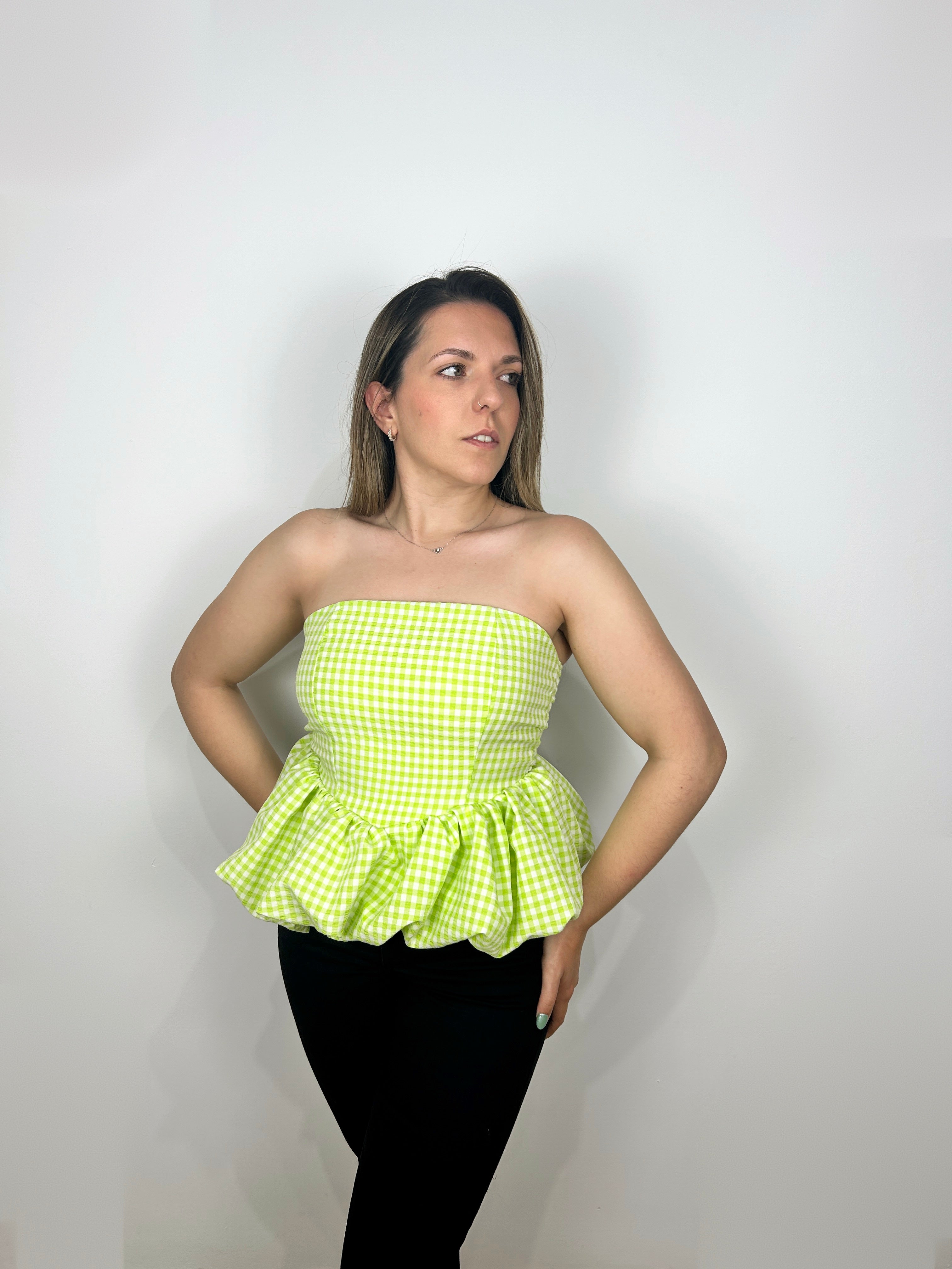 PAROLA VERDE VICHY TOP